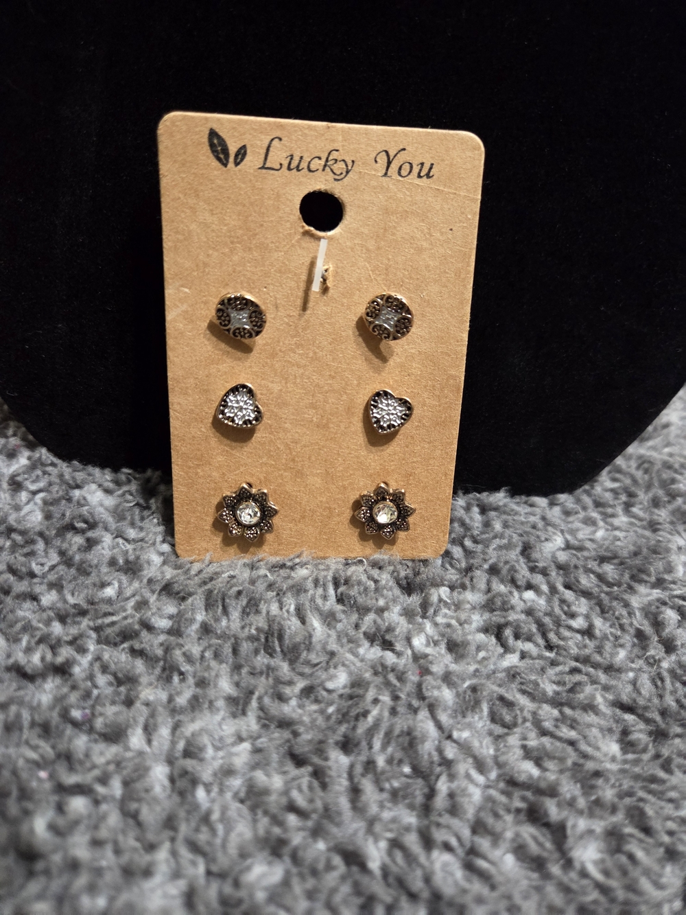 Lucky You Gold-Tone Multi-Pair Crystal Stud Earring Set - Gold